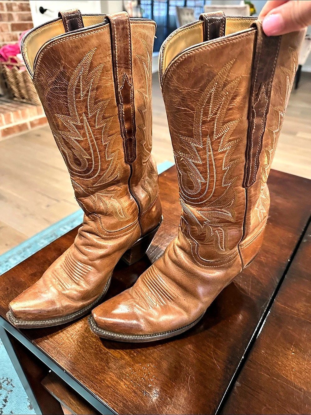 Lucchese mad goat Western Leather Cowboy Boots size 8